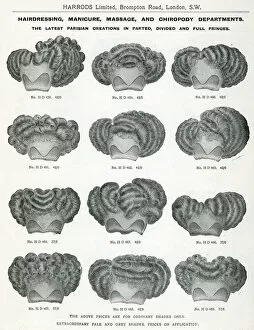 Images Dated 24th July 2017: Trade catalogue of hairpieces 1911