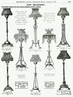Images Dated 19th July 2017: Trade catalogue for lamp stands and shades 1911