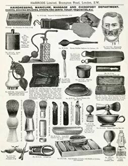 Images Dated 24th July 2017: Trade catalogue of mens shaving equipment 1911