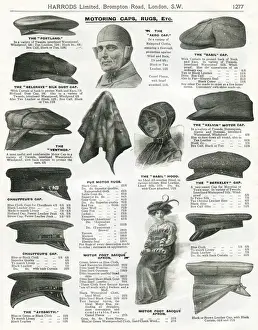 Trade catalogue of motoring caps 1911