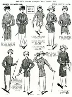 Images Dated 27th July 2017: Trade catalogue of womens knitted coats 1911