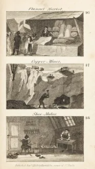 Images Dated 7th June 2020: Trades in Regency England: flannel market, copper