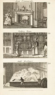Images Dated 7th June 2020: Trades in Regency England: Spar ornaments, pottery