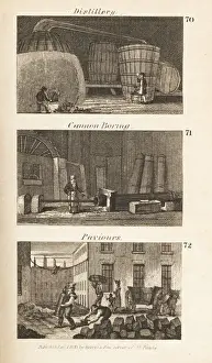 Boring Prints: Trades in Regency Scotland: distillery, cannon boring