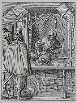 Guild Prints: The trades. The swordmaker, 16th century. Engraving