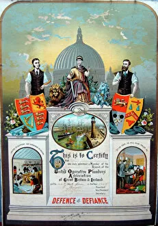 Allegorical Collection: Trades union membership certificate