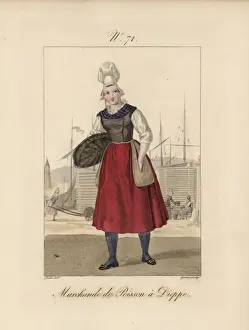 Tradeswoman of Rouen wearing a bonnet called a bavolet
