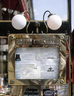 Concorde Prints: Traditional Brass Menu Display