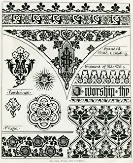 Traditional Christian decorations in churches