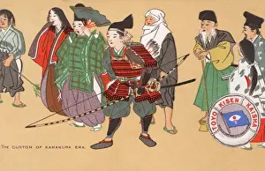 Hold Prints: The traditional costume of the Kamakura era - Japan