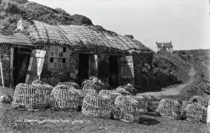 Woven Prints: Traditional Cottage at Prussia Cove