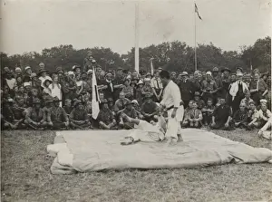 Traditional Japanese display at international scout camp