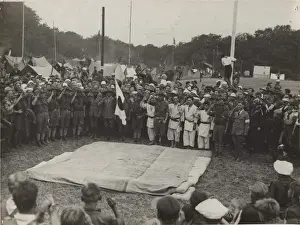 Mattress Prints: Traditional Japanese display at international scout camp