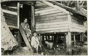 Traditional Malay Fishing Village with stilt houses