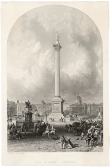 London Collection: Trafalgar Sq / 1850 / Column