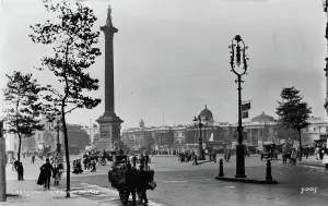 Bustling Prints: Trafalgar Square in Historical Context