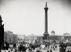 Nelsons Prints: Trafalgar Square, Nelsons Column, National Gallery London