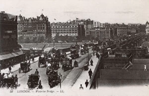 Traffic on Waterloo Bridge, London