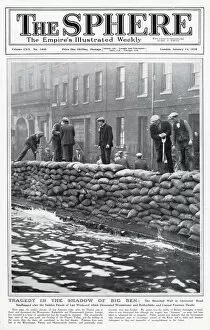 New Images May Collection: Tragedy in the shadow of Big Ben: The breached wall in Grosvenor Road