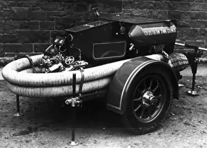 Motorised Prints: Trailer water pump at Dulwich Fire Station, WW2