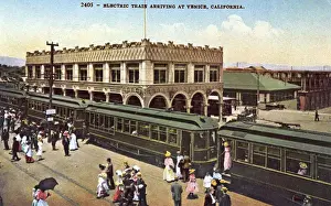 Windward Prints: Train arriving at Venice, California, USA