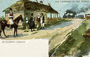 Train on the Bucharest to Galicia railway, Romania