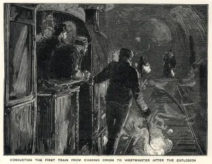 Terrorism Gallery: Train from Charing Cross to Westminster after explosion