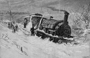 Rails Prints: Train Derailed in Snow