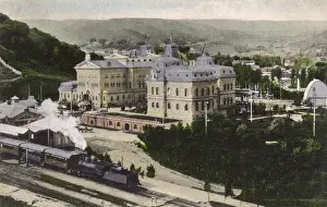 Waters Prints: Train at Mineralovodsky Station, Kislovodsk, Russia