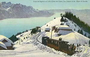 Sightseers Gallery: Train on mountain summit, Caux, Switzerland