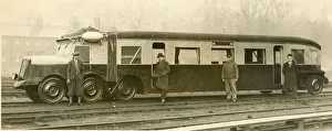 Runs Prints: Train with pneumatic wheels demonstrated at Bletchley