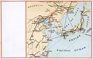 Train routes through Eastern Asia
