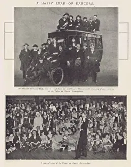 Trained dancing staff arriving at the Palais de Danse, Birmi