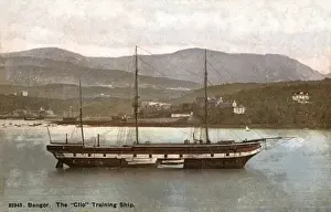 Straits Prints: Training Ship Clio, Bangor, Menai Straits, North Wales