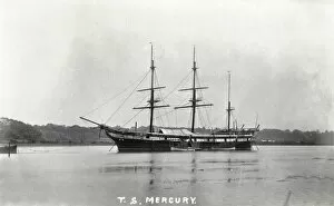 1892 Collection: Training Ship Mercury, River Hamble, Hampshire