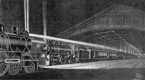 Lanterns Prints: Trains with searchlights