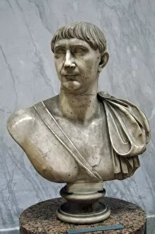 Images Dated 9th April 2009: Trajan (53-117 AD). Roman emperor. Bust. Marble