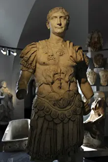 Militar Prints: Trajan (53-177 A. D. ). Roman Emperor. Sculture. Ny Carlsberg