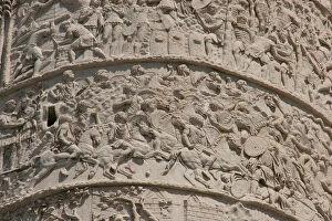 Images Dated 9th August 2005: Trajans Column. Relief depicting scenes of Dacian War (1101