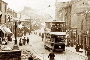 Tram on Bank Street, Rawtenstall in 1909