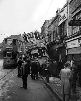 Woolwich Prints: Tram Crash, Woolwich, London