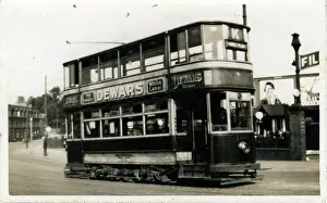 Heading Prints: Tram Heading for Market Place, Nottingham, England