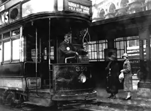 Stops Prints: A tram outside Blackfriars tram terminal in London