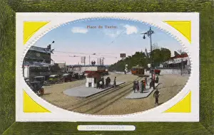 Tram Stop in Taxim Square, Istanbul, Turkey