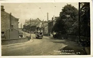 Marsden Prints: Tram Terminus, Slaithwaite, Yorkshire