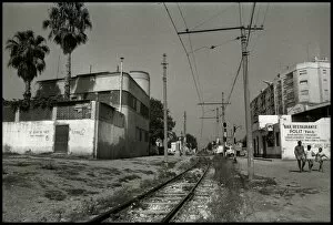 Images Dated 30th August 2016: Tram track in suburbs, Valencia