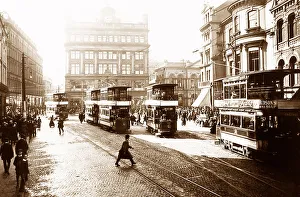 Trams on Castle Junction, Belfast
