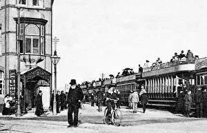 Trams leaving Swansea for Mumbles