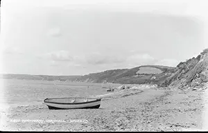 Downderry Prints: Tranquil Beach Scene at Downderry