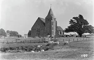 Gravestones Prints: Tranquil Churchyard Scene